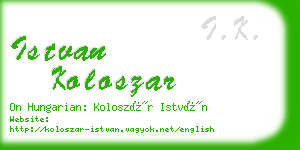 istvan koloszar business card